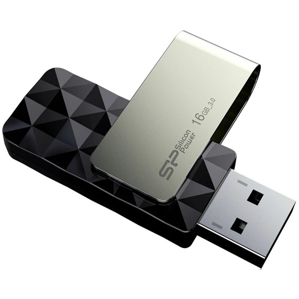 USB Flash накопитель Silicon Power Blaze B30 (SP016 ГБUF3B30V1K) 16 ГБ, черный детальное изображение - 2