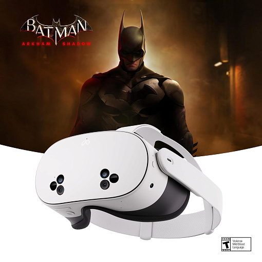 Шлем виртуальной реальности Oculus Quest 3s, 256 Гб, с игрой Batman: Arkham Shadow, Белый детальное изображение - 2