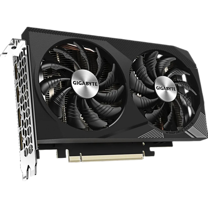 Видеокарта Gigabyte NVIDIA GeForce RTX 3050 WindForce OC, GV-N3050WF2OCV2-8GD, 8 ГБ, Черный детальное изображение - 4