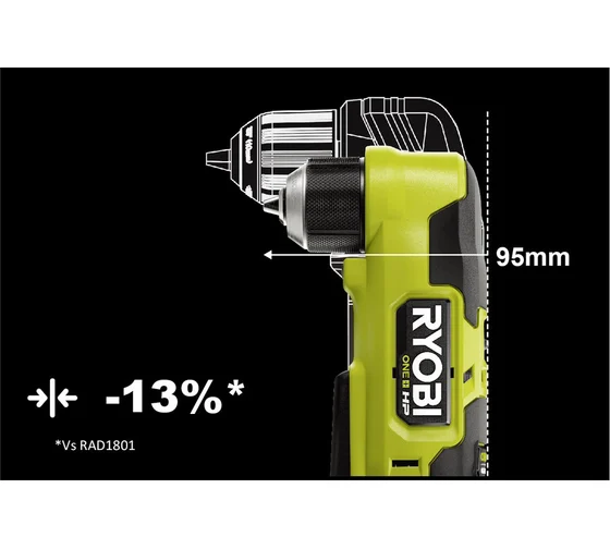 Аккумуляторная дрель-шуруповерт Ryobi ONE+ HP RAD18C-0 5133004949, 18 В, 40 Нм, 9 А·ч  детальное изображение - 3