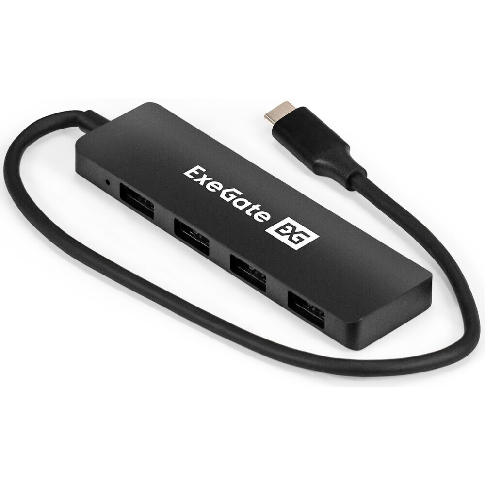 USB-концентратор ExeGate DUB-4CP/3, Черный детальное изображение - 1