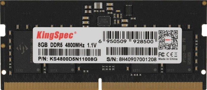 Оперативная память KingSpec DDR5 4800MHz, KS4800D5N11008G, 8 Гб №1