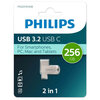 USB Flash накопитель Philips 2-in-1 (FM25FD145B/97) 256 ГБ, серебряный вариант - 1