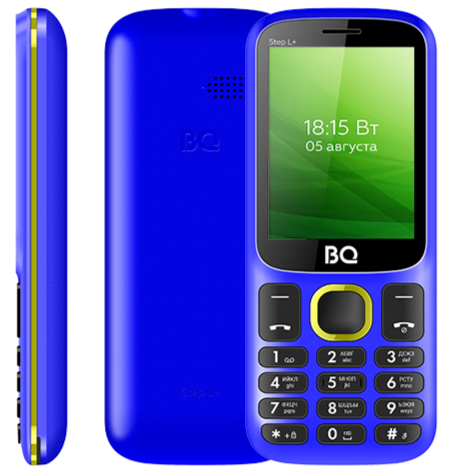 Мобильный телефон BQ 2440 Step L+, 32 Мб, Синий/Желтый, Dual mini-SIM детальное изображение - 2