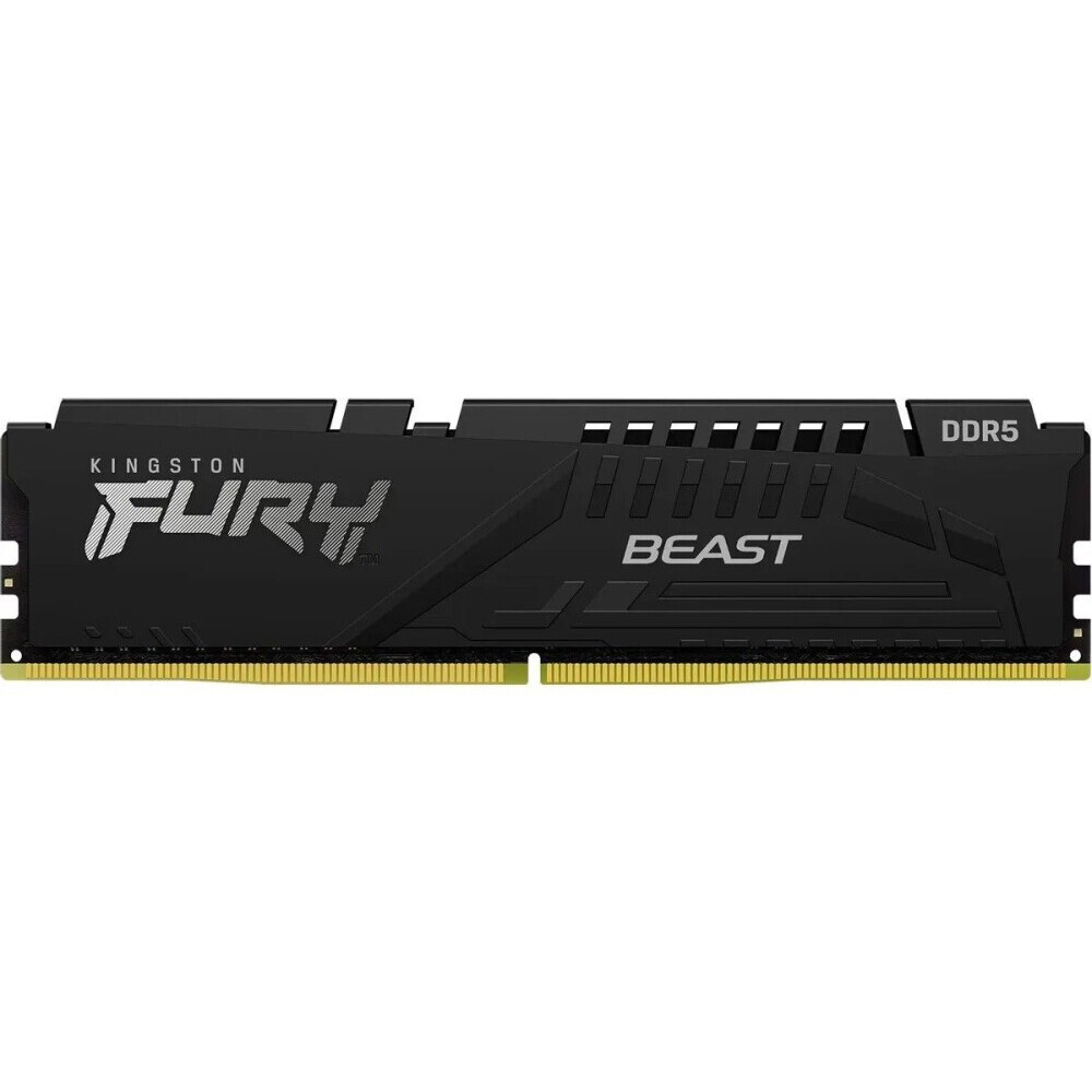 Оперативная память Kingston Fury Beast Black DDR5 6400MHz, KF564C32BB-32, 32 Гб детальное изображение - 1