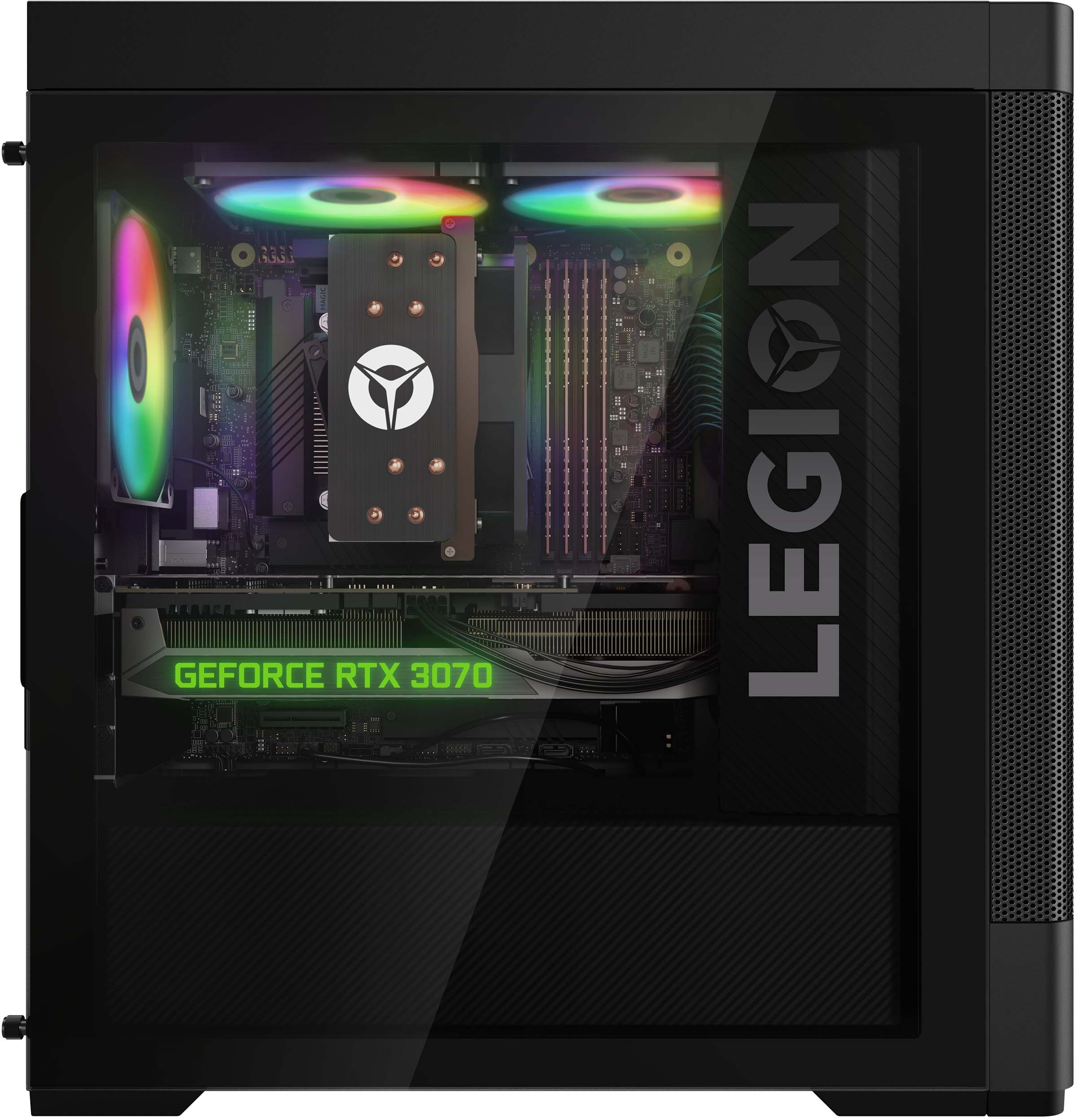 Персональный компьютер Lenovo Legion T5 26IOB6, 90RT00TNRS, Intel Core i7 11700F, RAM 32 Гб, SSD 1 Тб, GeForce RTX 3070, без ОС, Черный детальное изображение - 6