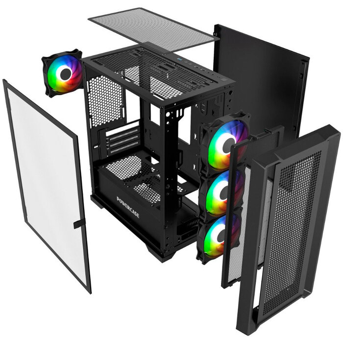 Корпус Powercase Alisio Micro X4B V2, Черный №6