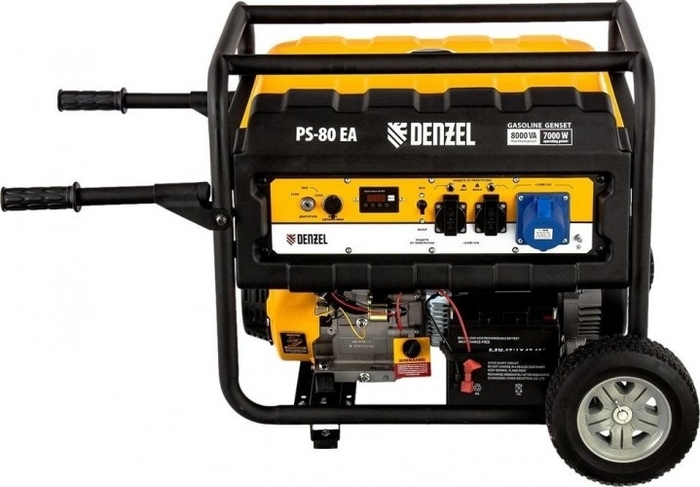 Генератор бензиновый Denzel PS 80 EA 946924, 7 кВт, Желтый №3