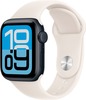 Умные часы Apple Watch SE 3 40 мм, GPS, Midnight Aluminium Case with Starlight Sport Band, Полуночный черный/Сияющая звезда вариант - 1