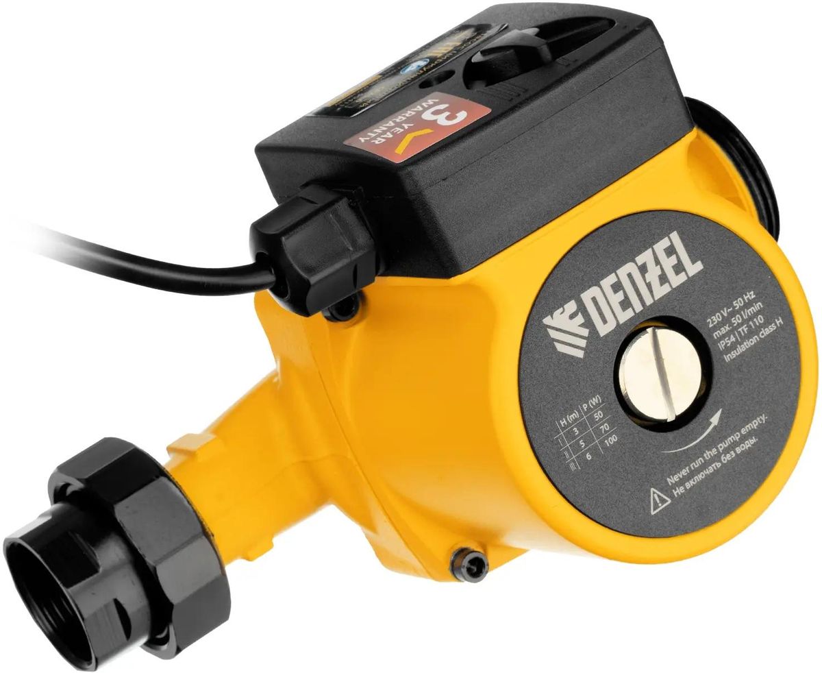Насос Denzel CP25-6 99411, 50 л/мин, 25 мм, напор 6 м, d=25 мм, 100 Вт, Желтый детальное изображение - 2