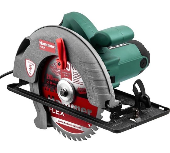 Циркулярная пила Hammer Flex, макс. пропил 70 мм CRP1800/210, 210 мм, 6000 об/мин, 1800 Вт детальное изображение - 1