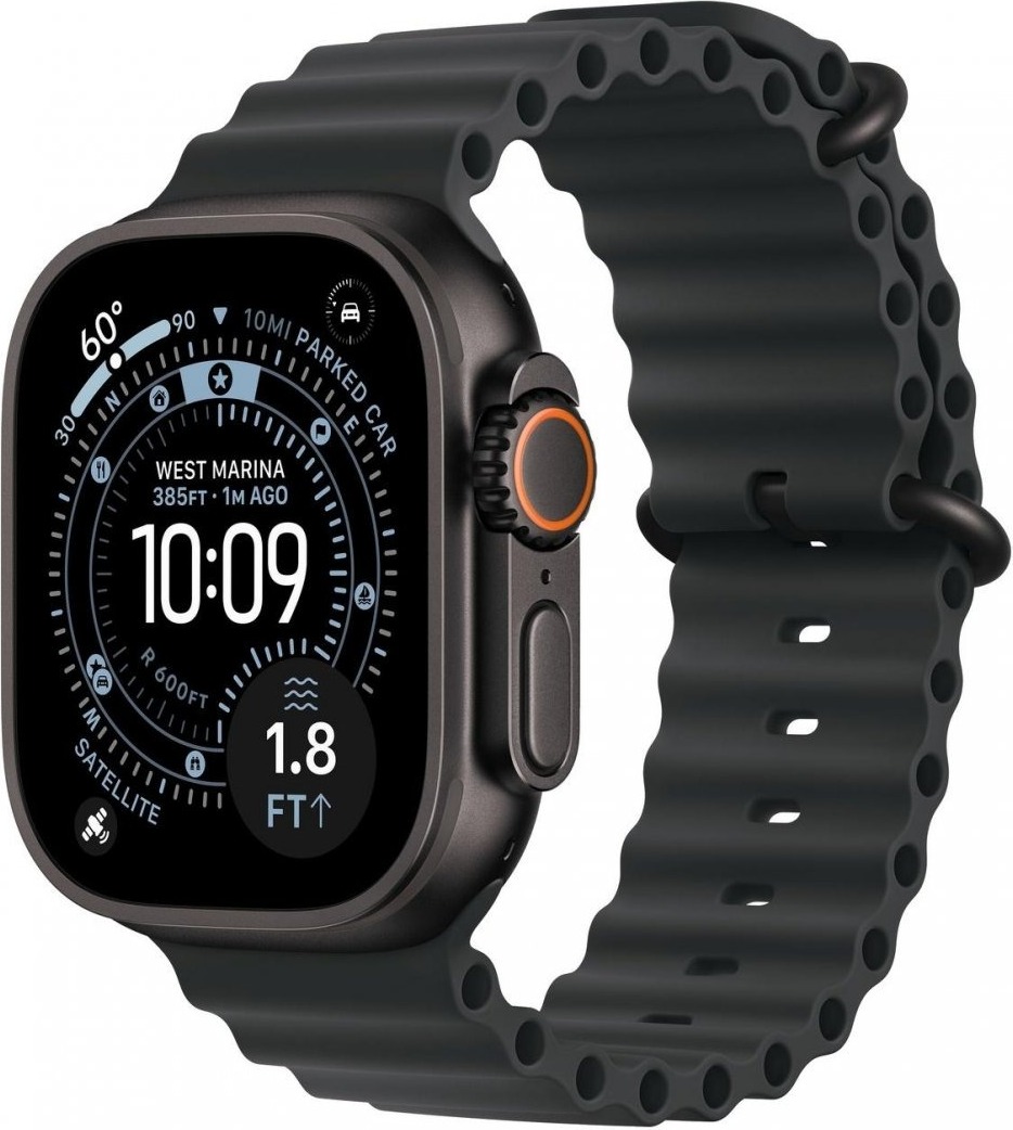 Умные часы Apple Watch Ultra 3 49 мм, Black Titanium Case with Black Ocean Band, Черный детальное изображение - 1