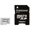 Карта памяти Transcend MicroSD + SD адаптер (TS128GUSD300S-A), 128 Гб вариант - 1