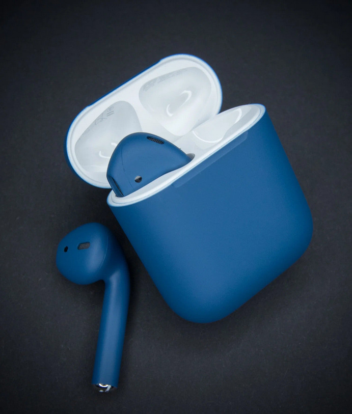 Беспроводные наушники Apple AirPods 2, Матовый голубой детальное изображение - 3