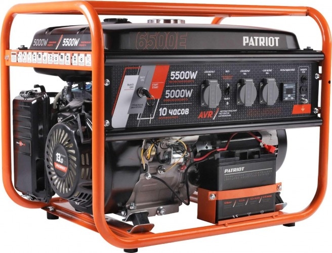 Генератор бензиновый PATRIOT GRS 6500E 476102271, 5 кВт, Оранжевый детальное изображение - 1