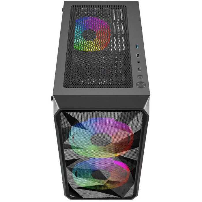Корпус Powercase Mistral Micro A3B ARGB, Черный №3