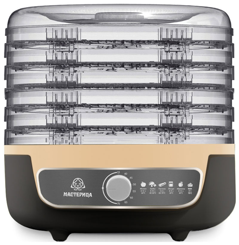 Сушилка для овощей 3 в 1 Мастерица EFD-1004VM, 600 Вт, Серый/Бежевый детальное изображение - 1