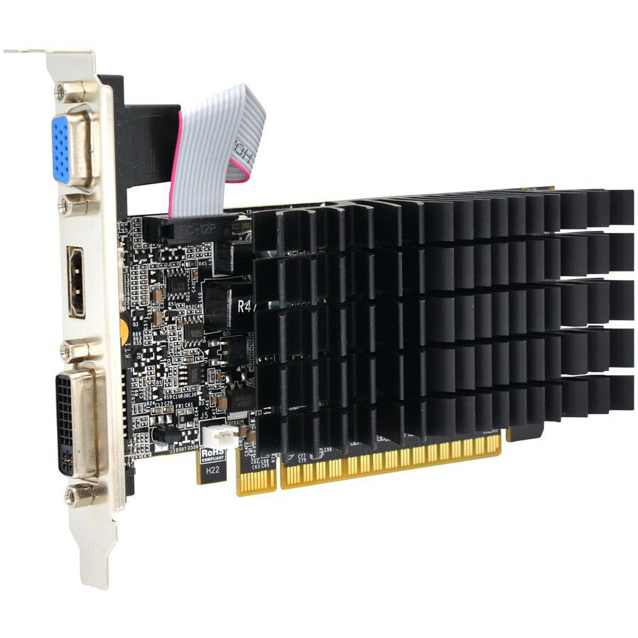 Видеокарта AFOX NVIDIA GeForce 210, AF210-1024D3L5-V2, 1 ГБ, Черный детальное изображение - 2