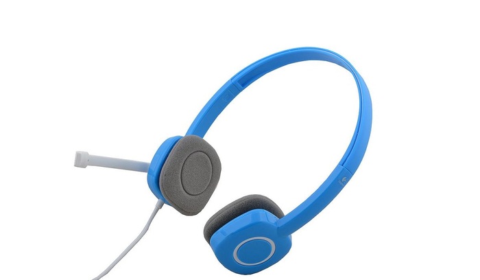 Наушники проводные с микрофоном Logitech H150, Голубой №2