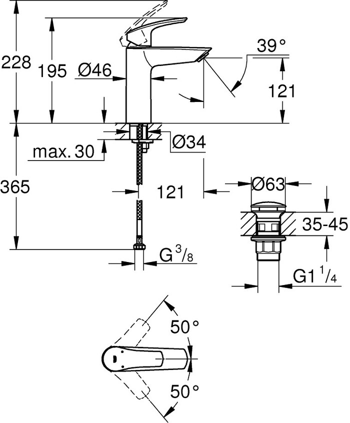 Смеситель Grohe Eurosmart 23923003 №5