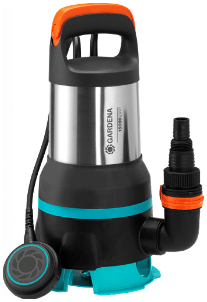Насос дренажный Gardena 15000 09048-20.000.00, 250 л/мин, 40 мм, напор 7 м, d=25 мм, 550 Вт, Черный детальное изображение - 1