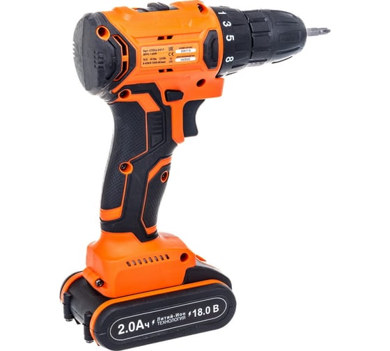 Аккумуляторная дрель Спец БДА-18-БД, 18 В, 45 Нм, 2 А·ч детальное изображение - 2