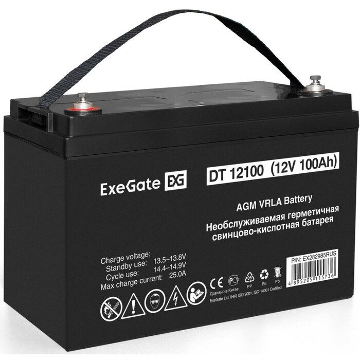 ИБП ExeGate IdealSine SR-1000.LCD.2SH + DT 12100 (100Ач) №7