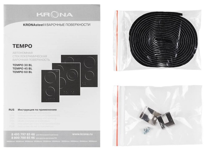 Варочная поверхность Krona TEMPO 45 BL, Черный №4