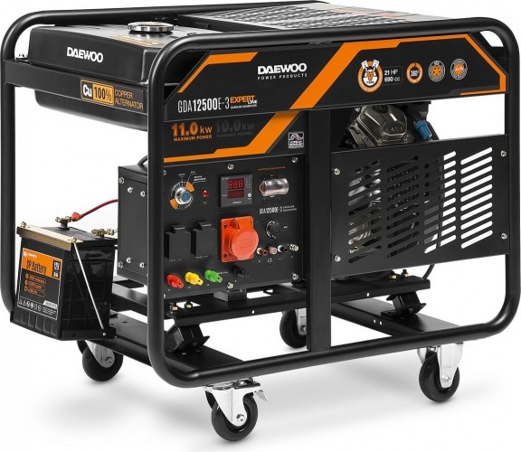 Генератор бензиновый DAEWOO GDA 12500E-3, 10 кВт, Черный детальное изображение - 1