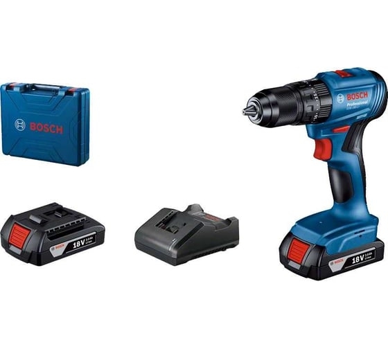 Аккумуляторная ударная дрель-шуруповерт Bosch GSB 185-LI, 18 В, 50 Нм, 2 А·ч, 06019K3100 детальное изображение - 2