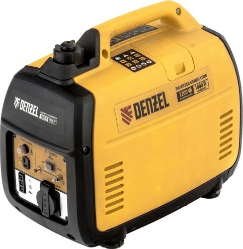Генератор бензиновый Denzel GT-1200iS 94701, 1 кВт, Желтый детальное изображение - 1
