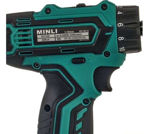 Аккумуляторная дрель-шуруповерт MINLI DC102.2, 12 В, 22 Нм, 1.3 А·ч  детальное изображение - 7