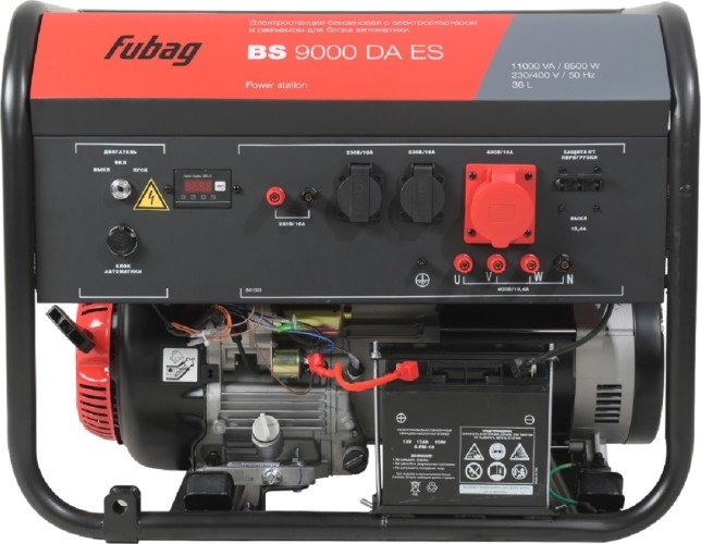 Генератор бензиновый FUBAG BS 9000 DA ES 641093, 8.5 кВт, Красный детальное изображение - 2