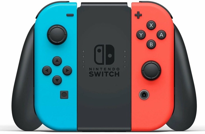 Игровая приставка Nintendo Switch OLED 64 ГБ, без игр, Неоновый синий/Неоновый красный, Синий №3