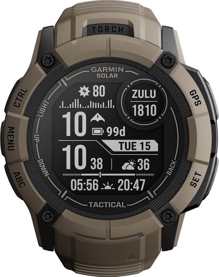 Смарт-часы Garmin Instinct 2X Solar Tactical Edition, 50 мм, Коричневый №3