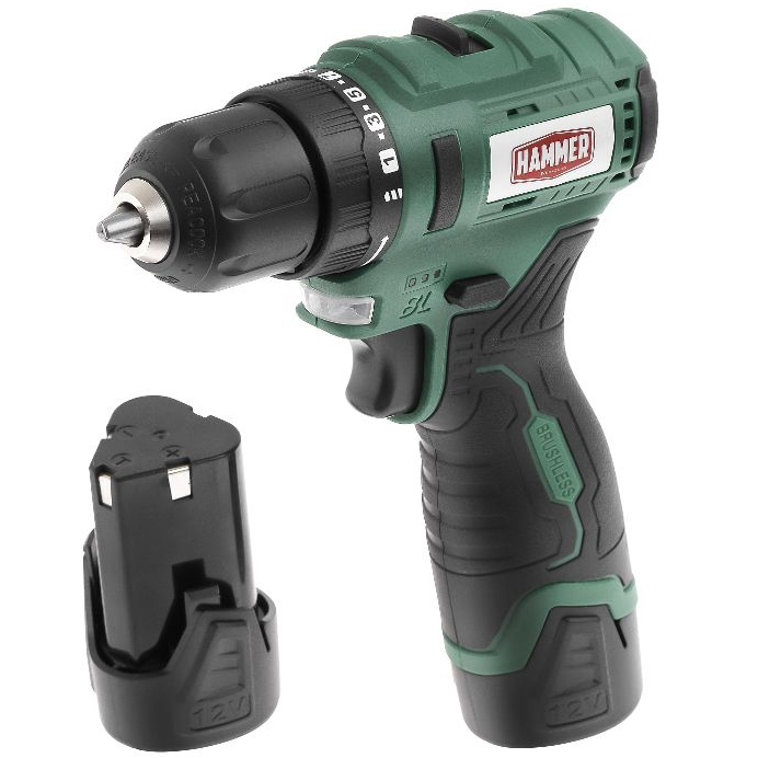 Аккумуляторная дрель-шуруповерт Hammer ACD12BL 14281 824163, 12 В, 40 Нм, 2 А·ч  детальное изображение - 1