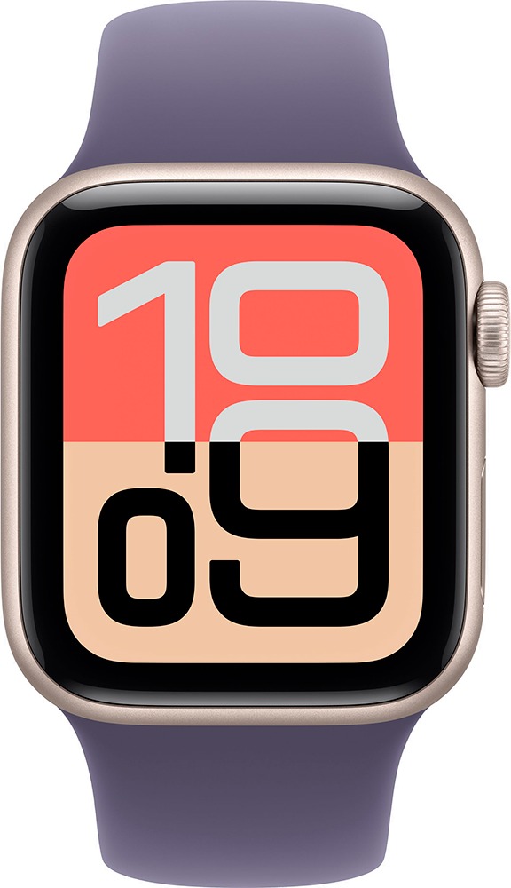 Умные часы Apple Watch SE 3 40 мм, GPS, Starlight Aluminium Case with Purple Fog Sport Band, Сияющая звезда/Лиловый туман детальное изображение - 2
