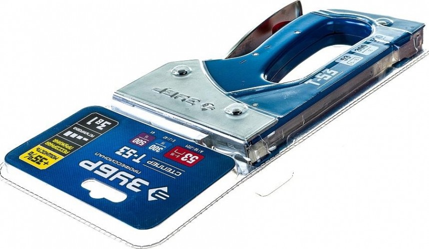 Скобозабиватель ручной ЗУБР ПРОФИ T-53 степлер для 3-в-1: тип 53 (6-16 мм) / 300 (16 мм) 31523_z01 детальное изображение - 4