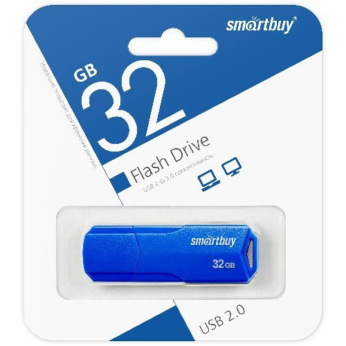USB Flash накопитель SmartBuy  (SB32 ГБCLU-BU) 32 ГБ, синий детальное изображение - 5