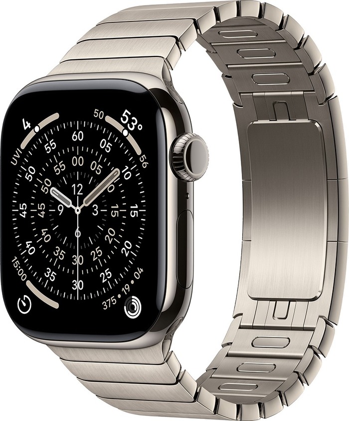 Умные часы Apple Watch Series 11 42 мм, Natural Titanium Case with Natural Link Bracelet, GPS + Cellular, Серебристый №1