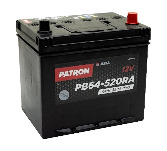 Аккумулятор PATRON ASIA 12 В, Обратная полярность, PB64-520RA, 100 А*ч детальное изображение - 1