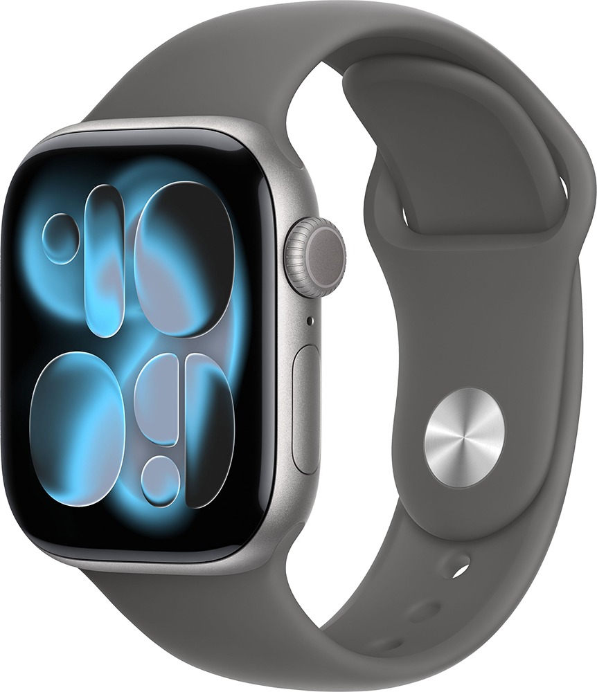 Умные часы Apple Watch Series 11 46 мм, Space Gray Aluminium Case with Black Sport Band, GPS + Cellular, Космический серый детальное изображение - 1