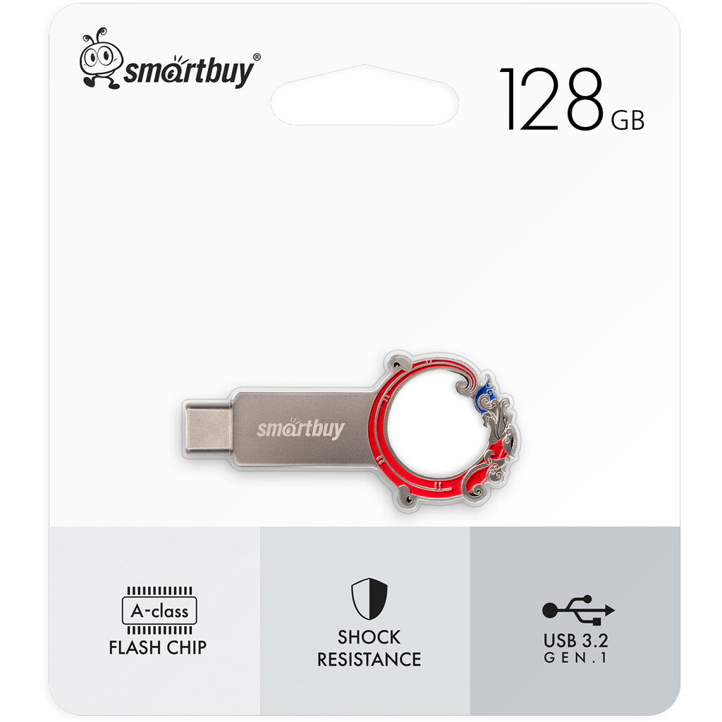 USB Flash накопитель SmartBuy Metal Snake (SB128 ГБ3MSN) 128 ГБ, красный детальное изображение - 5