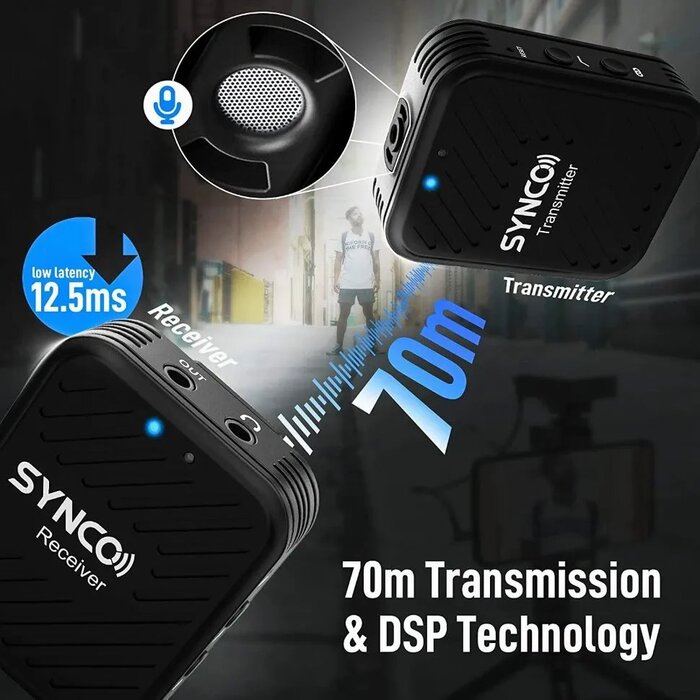 Радиосистема Synco G1(A2) RX + 2TX, Черный №8