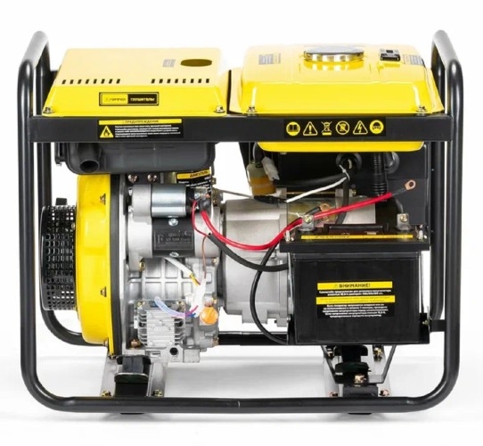 Генератор дизельный с воздушным охлаждением CHAMPION DG3601E, открытый, 2.7 кВт, Желтый детальное изображение - 7