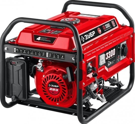 Генератор бензиновый ЗУБР СБ-3300Е, 3 кВт, Красный детальное изображение - 10