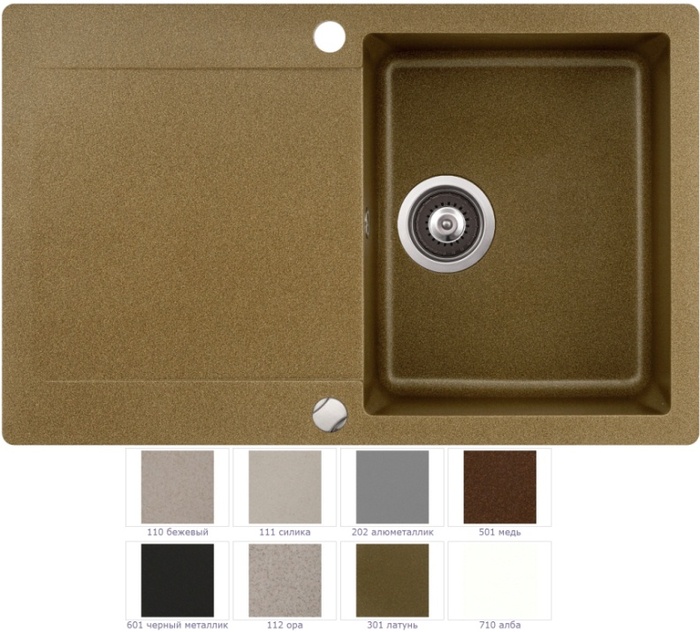 Кухонная мойка Aquasanita Cuba SQC101  №1