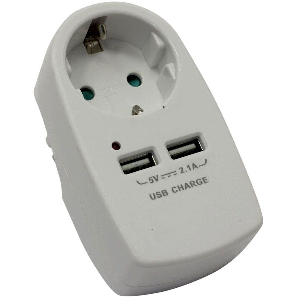 Сетевой переходник СТАРТ SA 1-ZD-2USB, Белый детальное изображение - 1