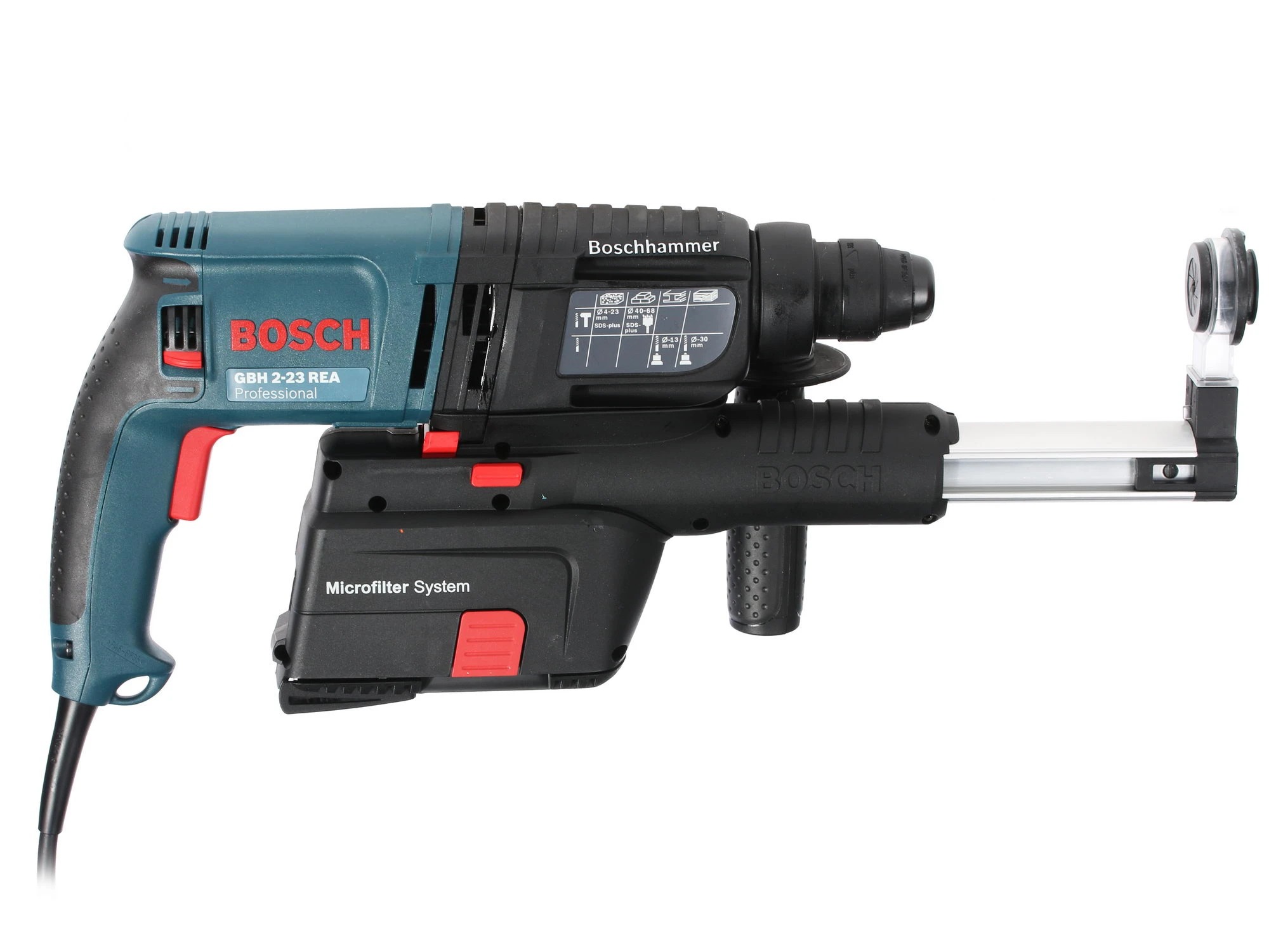 Перфоратор Bosch GBH 2-23 REA с пылеудалением 0.611.250.500, 710 Вт, 2.3 Дж, 4400 уд/мин детальное изображение - 2