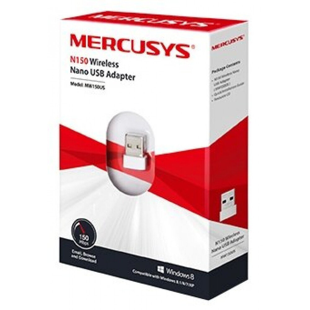 Wi-Fi адаптер Mercusys MW150US, Wi-Fi 4, Белый детальное изображение - 2